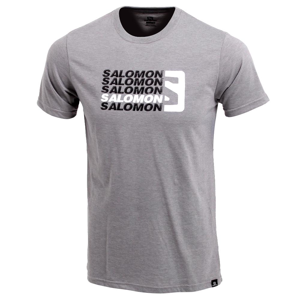 Salomon STANDOUT SS M Camisetas Hombre - Gris - Colombia (37196-CJHY)